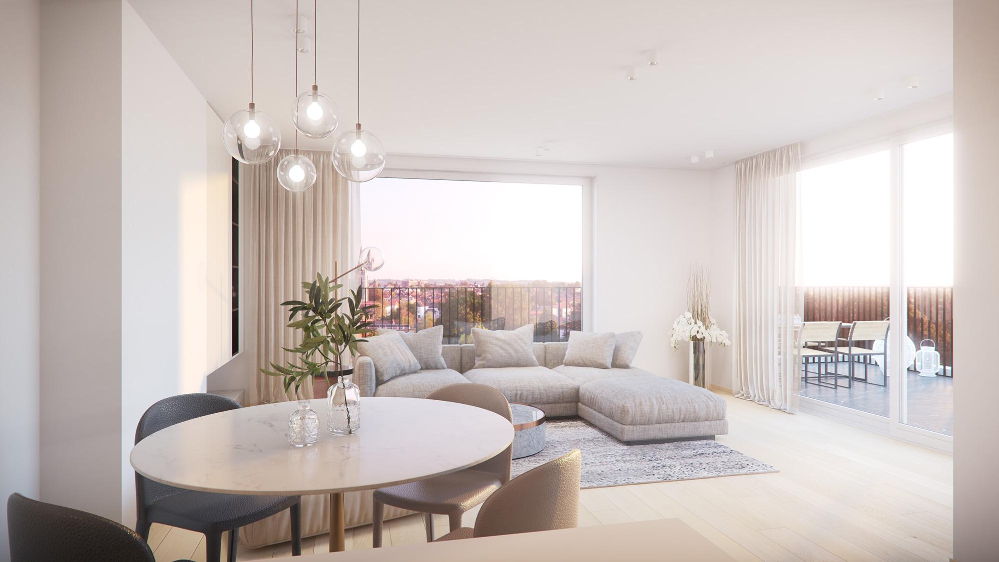 Interieur woonkamer appartement project Minerals